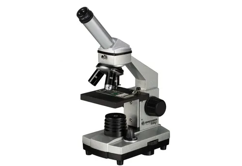 Bresser Mikroskop Biolux Junior - Analoges Mikroskop mit 40x-1024x Vergrößerung, ideal für Kinder und Anfänger. Inklusive dimmbarer LED-Lampe und HD-Kamera für detailreiche Bilder und Videos.