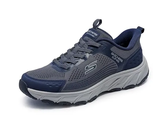 Skechers 237800 NVY HILLCREST 2.0 - Sportlicher Herren Sneaker in Blau - Sneaker für Herren in Größe 41, mit gepolsterter herausnehmbarer Innensohle und rutschfester Gummisohle für optimalen Komfort und Halt.