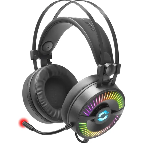 Speedlink QUYRE RGB 7.1 Gaming Headset - Headset mit USB-Anschluss und 7.1 Surround Sound für ein immersives Gaming-Erlebnis, ausgestattet mit RGB-Beleuchtung und verstellbarem Mikrofonarm.