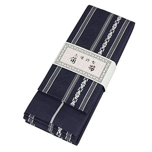 DerShogun Kaku Obi Japan aus Baumwolle blau 400 cm