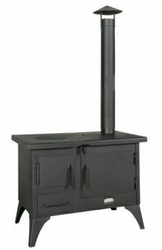 Prity GS Küchenofen Garten - Outdoor Küchenofen aus Eisen, ideal für gemütliche Grillabende im Garten, inklusive 1x Rauchrohr für optimale Nutzung