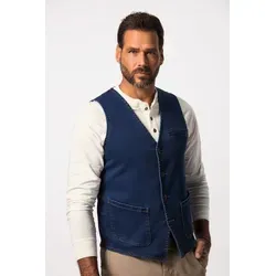 JP1880 Steppweste Jeansweste FLEXNAMIC® V-Ausschnitt blau 6XL