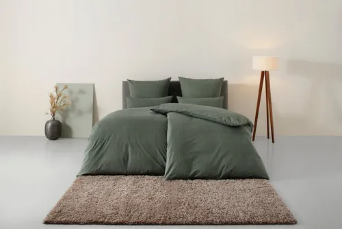 Home affaire Bettwäsche Melli, 2-teilig aus Linon - Bettwäsche-Sets in elegantem Leinen-Look, hautfreundlich und waschbar bei 60 °C für unkomplizierte Pflege.