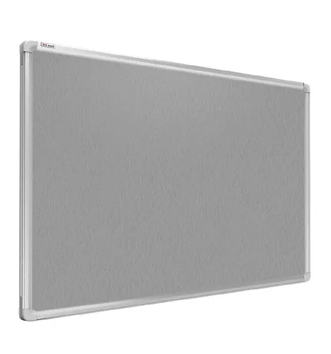 ALLboards Filztafel mit Alurahmen grau 120 cm x 90 cm - Präsentationstafel mit eleganten Alurahmen, ideal für Büro und Schule – optimal zum Organisieren und Präsentieren von Informationen.