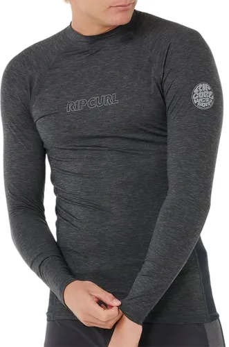 RipCurl Dawn Patrol UPF Langarmshirt Schwarz Meliert L - Stylisches Langarmshirt für Herren mit UV-Schutz UPF 50+. Hergestellt aus elastischem Material für hohen Tragekomfort. Ideal für sonnige Tage und Aktivitäten am Wasser.