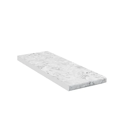 Vicco Küchenarbeitsplatte R-Line, Marmor Weiß, 20 cm - Küchenzeilen – moderne, pflegeleichte Arbeitsplatte aus melaminharzbeschichtetem Spanplatte, ideal für individuelle Küchenschränke. Inklusive Befestigungselemente für einfache Montage.
