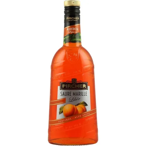 Pircher Saure Marille Likör - Likör & Kräuterschnaps aus Südtirol, fruchtiger Marillenlikör mit 16 % vol - ideal für Cocktails oder pur genießen!