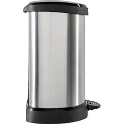 Tretabfalleimer 40 Liter | Metall-Optik Schwarz - Robuster Tretabfallbehälter in modernem Design mit 40 Liter Fassungsvermögen. Hygienische Fußöffnung und herausnehmbarer Inneneimer für einfache Reinigung. Ideal für Zuhause und Gewerbe!