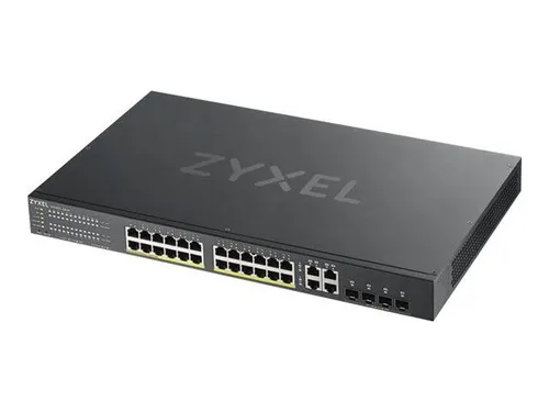 Zyxel Nebula 24-Port Gigabit PoE+ Switch - Smart-Managed mit Cloud-Kontrolle, geräuschlos und ideal für ruhige Büros
