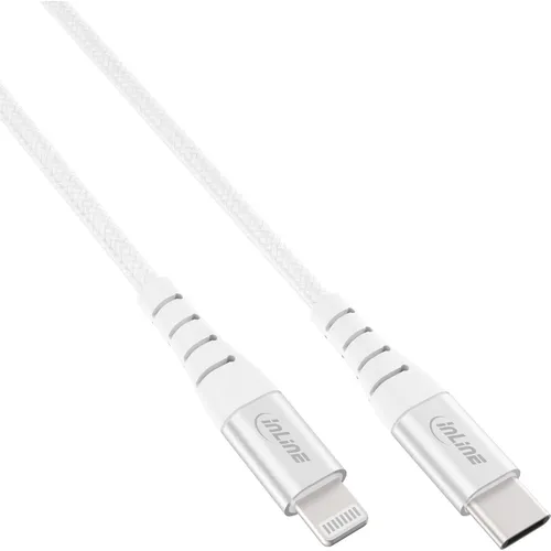 InLine Lightning USB-C Kabel, für iPad, iPhone, 2m silber
