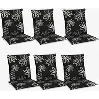 Beautissu Flores Niedriglehner Auflage 100x50cm – 6-teilig mit Ornamenten - Verleihen Sie Ihren Gartenstühlen mit der Beautissu Niedriglehner Auflage 100x50cm einen Hauch von Eleganz. Die hochwertige Polsterung sorgt für angenehmen Sitzkomfort und die Befestigungsbänder garantieren einen sicheren Halt.