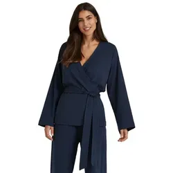 FALKE Cardigan angenehm weicher Tagekomfort (1-tlg) angenehm weicher Tagekomfort blau L