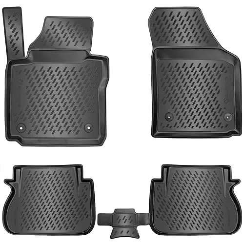 ELMASLINE Auto-Fußmatten Gummi für VW CADDY 4 (2015-2020) - Automatten mit individueller Maßanfertigung und extra hohem 3D Rand für optimalen Schutz vor Schmutz und Flüssigkeiten. Strapazierfähig, rutschhemmend und pflegeleicht – für Sicherheit und Komfort im Fahrzeug.