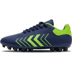 Hummel Turf Hattrick Mg Fußballschuhe für Kinder Größe 36 - Vielseitige Fußballschuhe mit Multi-Ground-Sohle, ideal für verschiedene Platzverhältnisse. Robustes Obermaterial und praktischer Klettverschluss für optimalen Halt.