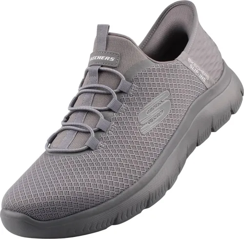 Skechers Slip-Ins Summits High Range Trainer, Grau 42 EU - Sneaker mit Hands Free Slip-ins™ für müheloses Anziehen, ausgestattet mit atmungsaktivem Mesh und Skechers Air-Cooled Memory Foam® für ultimativen Komfort.