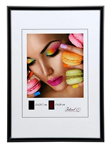 Ideal Life Kunststoff Bilderrahmen Wanddeko Collage Poster Bilder Foto Rahmen: Farbe: Schwarz | Format: 13x18