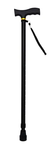 RIDDER Gehstock Ally, höhenverstellbar schwarz - Gehstock für optimale Unterstützung, höhenverstellbar von 75-100,5 cm, rutschhemmender Griff und Gummifuß für Sicherheit im Alltag.