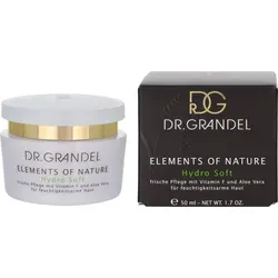 Dr. Grandel Elements of Nature Hydro Soft Moisturizing Cream 50 ml - Medizinische Körperpflege, intensive Feuchtigkeitspflege für einen strahlend frischen Teint und geschmeidige Haut.