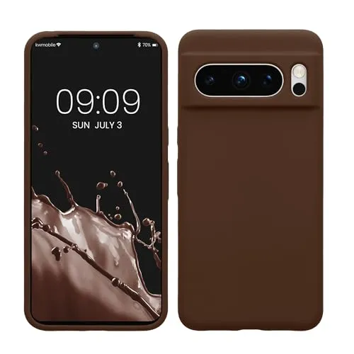 kwmobile Handyhülle für Google Pixel 8 Pro Hülle, für Pixel 8 Pro Case - Hülle Silikon - kabelloses Laden - Chocolate