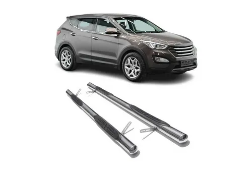 OMAC Kfz-Schmutzfänger Edelstahl für Hyundai Santa Fe, 2-tlg. - Robuste, rutschfeste Schmutzfänger aus rostfreiem Edelstahl, ideal für den Einsatz im Hyundai Santa Fe. Schützen Sie Ihr Fahrzeug effektiv vor Schmutz und Nässe.