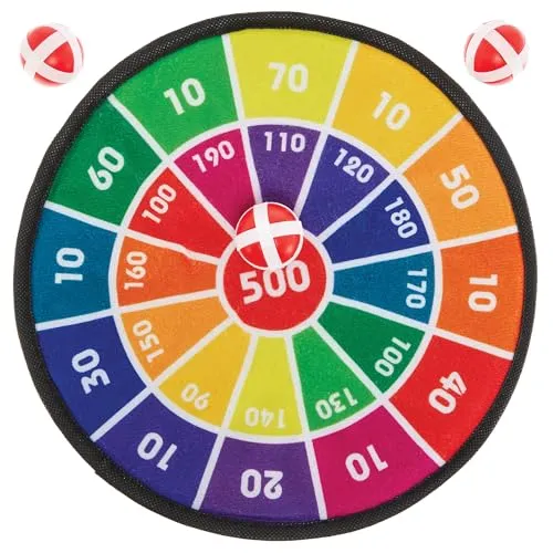 Baker Ross FN488 Klett-Dartboard-Set – 1 Set, Dartboard für Kinder, Spiele für Kinder