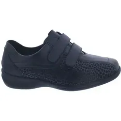 Waldläufer Millu Halbschuh, Schwarz, Weite M, M54302-308-001, 40,5 - Eleganter Damenhalbschuh Millu in Schwarz mit Klettverschlüssen für individuellen Sitz. Die Kombination aus Glattleder und Stretch sorgt für hohen Tragekomfort. Ideal für den täglichen Einsatz und mit herausnehmbarer Einlage.