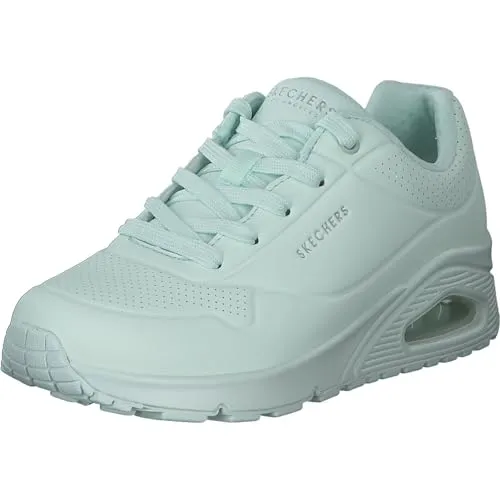 Skechers Damen Uno Frosty Kicks Sneakers, Mint Durabuck Textile Trim, 40 EU - Damen-Sneaker mit stylischem Mint Durabuck-Obermaterial, ideal für einen trendigen Auftritt und höchsten Tragekomfort.