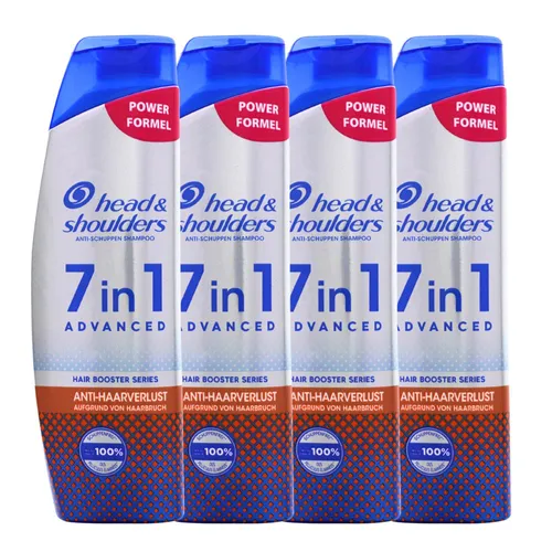 Head & Shoulders Haarshampoo 4 x 7in1 Anti Schuppen Shampoo gegen Haarausfall je 2