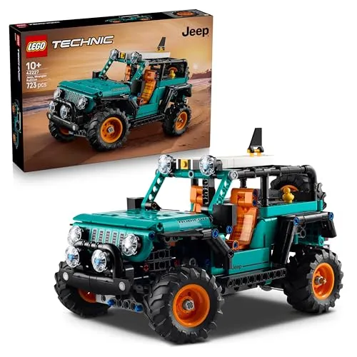 LEGO Technic 42227 Jeep Wrangler Rubicon Geländewagen - Realistisches LEGO Technic Bauset mit Lenkung und Federung für actionreichen Spielspaß. Ideal für Kinder ab 10 Jahren, die Abenteuer mit ihrem Jeep erleben möchten.