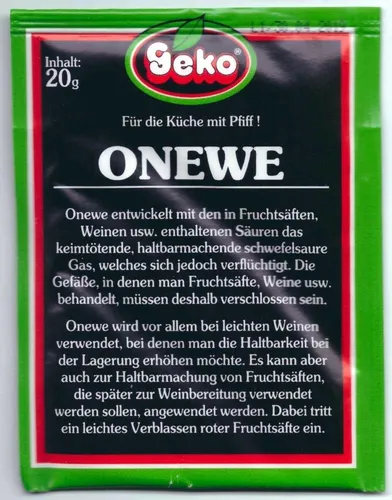 ONEWE - Konservierungsmittel Pack mit 5 Beuteln a´20g                   #5962/5+