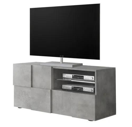 Home affaire Lowboard Dama Breite 121 cm, TV-Board 1 Tür, 1 Schubkasten, TV-Schrank, Front in 3D-Optik, grifflos, verschiedene Farben