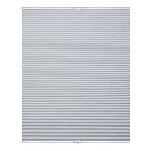 LICHTBLICK Thermo-Plissee 45x130 cm - Weiß - Jalousien & Rollos, energiesparend und perfekt für Fenster mit besonderen Anforderungen an den Sichtschutz.