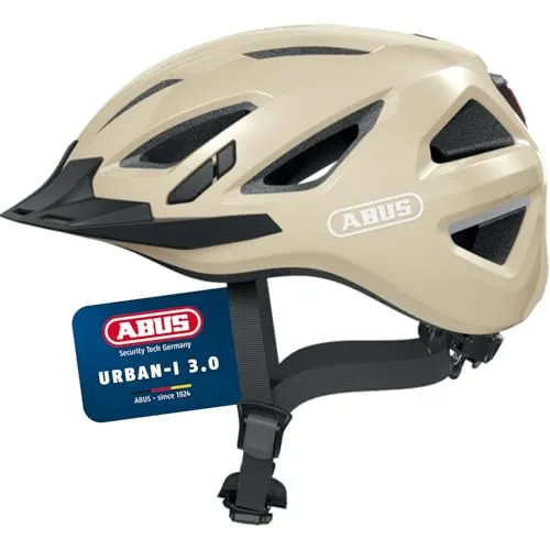 ABUS Mountainbikehelm UrbanI 3.0 - Sicherheit in Cannoli Cream - Fahrradhelme für Erwachsene, Größe 51-55 cm, mit stylischem Design in Cannoli Cream und optimalem Schutz für Mountainbiker ab 15 Jahren.