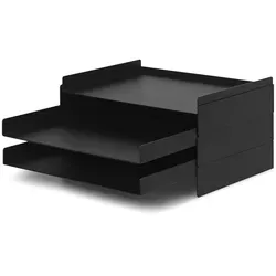 ferm Living 2 x 2 Organizer Büroablage - Ordner: Stilvolle Schreibtischablage aus schwarzem Stahl, perfekt für Ordnung und Übersicht in Ihrem Büro.