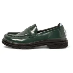 Art Unisex. 1190211WS003_0G3 1902 Birmingham grüne Lederschuhe (43), 3 bis 5 cm, Keine, Lässig