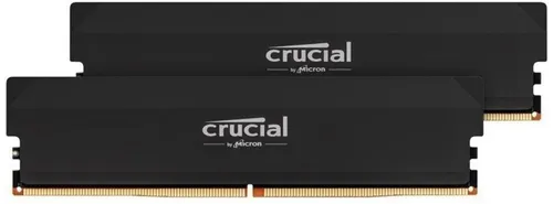 Crucial Pro DDR5 RAM 64GB Kit (2x32GB) 6400MHz CL40 - Arbeitsspeicher mit 6400MHz für optimale Gaming-Leistung, unterstützt Intel XMP 3.0 und AMD Expo, ausgestattet mit einem stylischen schwarzen Aluminium-Kühlkörper.