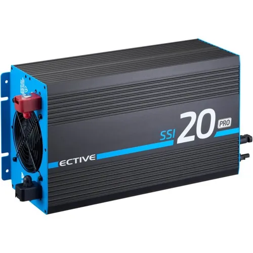ECTIVE Wechselrichter 12V auf 230V SSI PRO 20-2000W - Wechselrichter für Fahrzeuge mit reiner Sinuswelle, ideal für empfindliche Geräte. Leistungsstark mit 2000W Dauerleistung und 30A MPPT Solarladeregler für effiziente Energieversorgung.