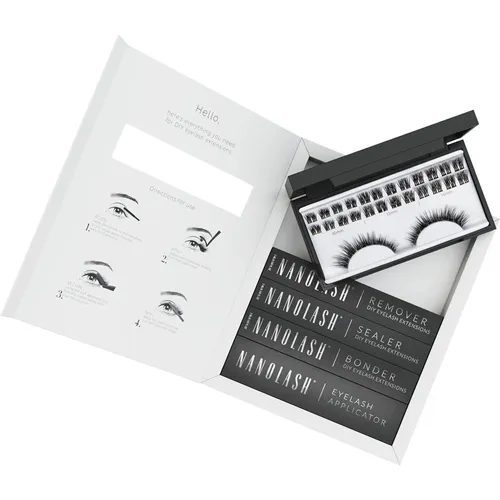 Nanolash DIY HEARTBREAKER Starter Kit - Wimpernverlängerung Kit für atemberaubende Wimpern zu Hause, inklusive 36 Wimpernsemente und Applikator für ein perfektes Styling in nur 10 Minuten.