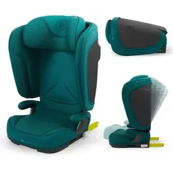 Kinderkraft UNITY 2 Kindersitz – Klappbar, ISOFIX, Schlafposition, Grau - Kinderfahrsitz für Kinder von 100–150 cm mit 5-fach verstellbarer Rückenlehne für optimale Schlafposition. ISOFIX-Befestigung und AIR FLOW System für Sicherheit und Komfort auf Reisen.