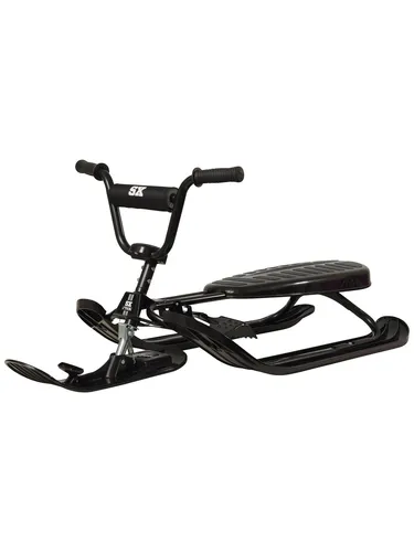 Stiga Snowracer Curve SX Steering Sledge (Black) - Schlitten mit BMX-Lenkern für ultimative Steuerung und Spaß, ideal für kleine Abenteurer. Robuster Stahlrahmen, sichere Bremse und Curve Ski System für unvergessliche Schlittenfahrten.