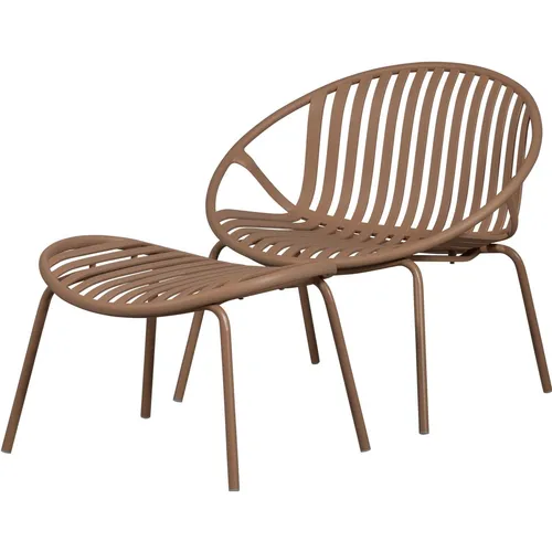 Tchibo WOOOD Lounge Sessel mit Hocker – Elegantes Gartenmöbel in Rosé - Trendiger WOOOD Lounge Sessel mit Hocker, ideal für Garten und Innenbereich. Leichtes, robustes Material und stilvolles Design für ein lebendiges Ambiente.