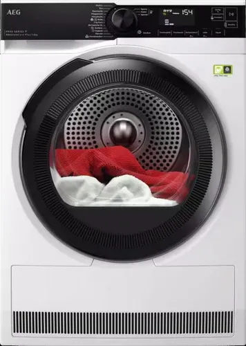 AEG WiFi Wärmepumpentrockner 8 kg, Serie 9000 AbsoluteCarePlus - Trockner mit innovativer 3D-Scan-Technologie für punktgenaue Trocknung, entfernt 99,9% der Bakterien und Viren, energiesparend und ideal für empfindliche Textilien.