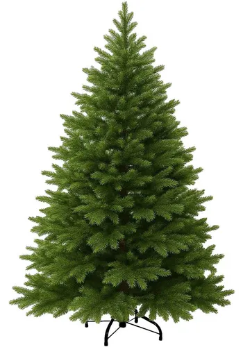 VIVANNO Künstlicher Weihnachtsbaum Polyethylen NORDMANN Rund - 112x150 cm - Künstlicher Weihnachtsbaum aus PE mit natürlicher Optik, ideal für Allergiker. Einfacher Aufbau durch Klapp-System, kein Nadeln mehr, perfekt für stressfreie Feiertage.