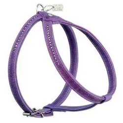Karlie Buffalo Strass Geschirr für Hunde - Violett, verstellbar 30-37 cm - Stylisches Hunde-Geschirr mit funkelndem Strass, ideal für Spaziergänge. Verstellbar für optimalen Sitz und Komfort.
