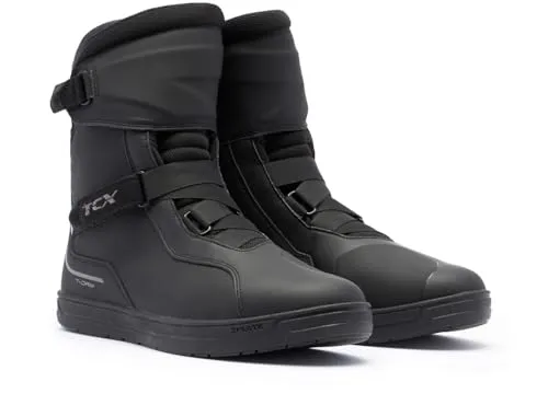 TCX Tourstep WP Motorradstiefel schwarz Gr. 43 - Motorradstiefel mit wasserdichter T-Dry-Membran, verstärkten Schutzelementen und rutschfester Groundtrax®-Sohle für optimalen Halt auf Touren.