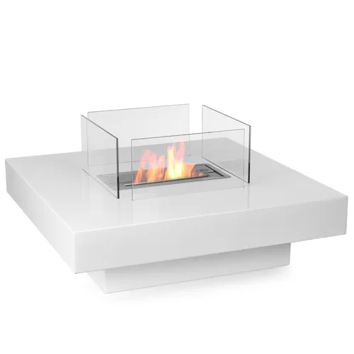 Ethanol Kamin Cube 1,5 Liter - Standkamin für drinnen und draußen - Moderner Standkamin aus Metall mit 1,5 Liter Bioethanol, ideal für gemütliche Abende im Innen- und Außenbereich. Maße: 35 x 70 x 70 cm.