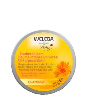 Weleda Calendula Zauberbalsam Gesichtsbalsam 25 g - Tagescreme für Gesicht & Körper, ideal zur Pflege trockener Haut & Lippen von Babys und Kindern. 100% natürliche Formel mit Bio-Calendula beruhigt sofort und schützt bei rauem Wetter.