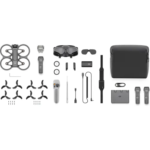DJI Avata 2 Pro View Combo - FPV Drohne mit VR-Brille - Drohnen Set für FPV-Fans mit 4K Aufnahmen und 23 Minuten Flugzeit. Ideal für Action-Videos und kreative Filmprojekte, inklusive Turtle Mode für einfache Handhabung.