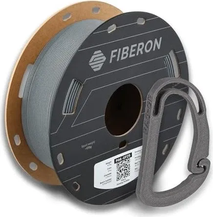 FiberonTM PA6-GF25 1.75mm Grau 500g - Zubehör für 3D-Drucker, Hochfester und hitzebeständiger Glasfaser-verstärkter Filament für robuste Funktionsteile und mechanische Komponenten.