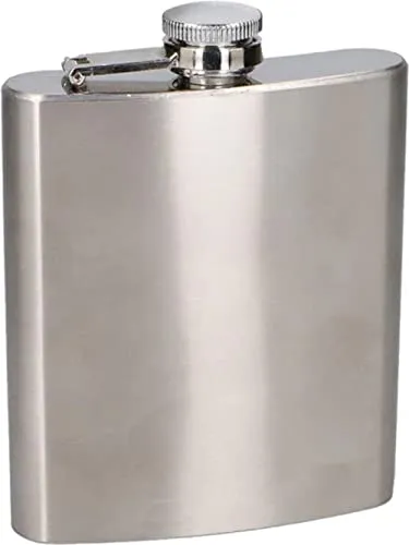 Edelstahl Flachmann Schnapsflasche Kurzer 200ml Trinkflasche Flasche Trinkbecher Trinken Taschenflasche